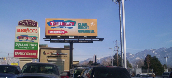 Thrift Town Thrift Store Billboard Sign in Salt Lake City, UT